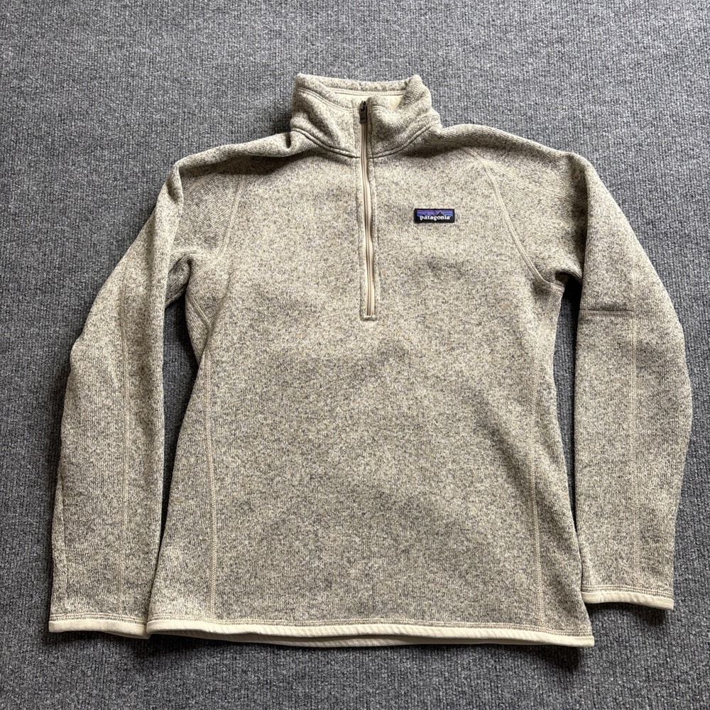 Patagonia Better Sweater Pullover Fleece Women's Medium Jacket 1/4 Zip Oatmeal